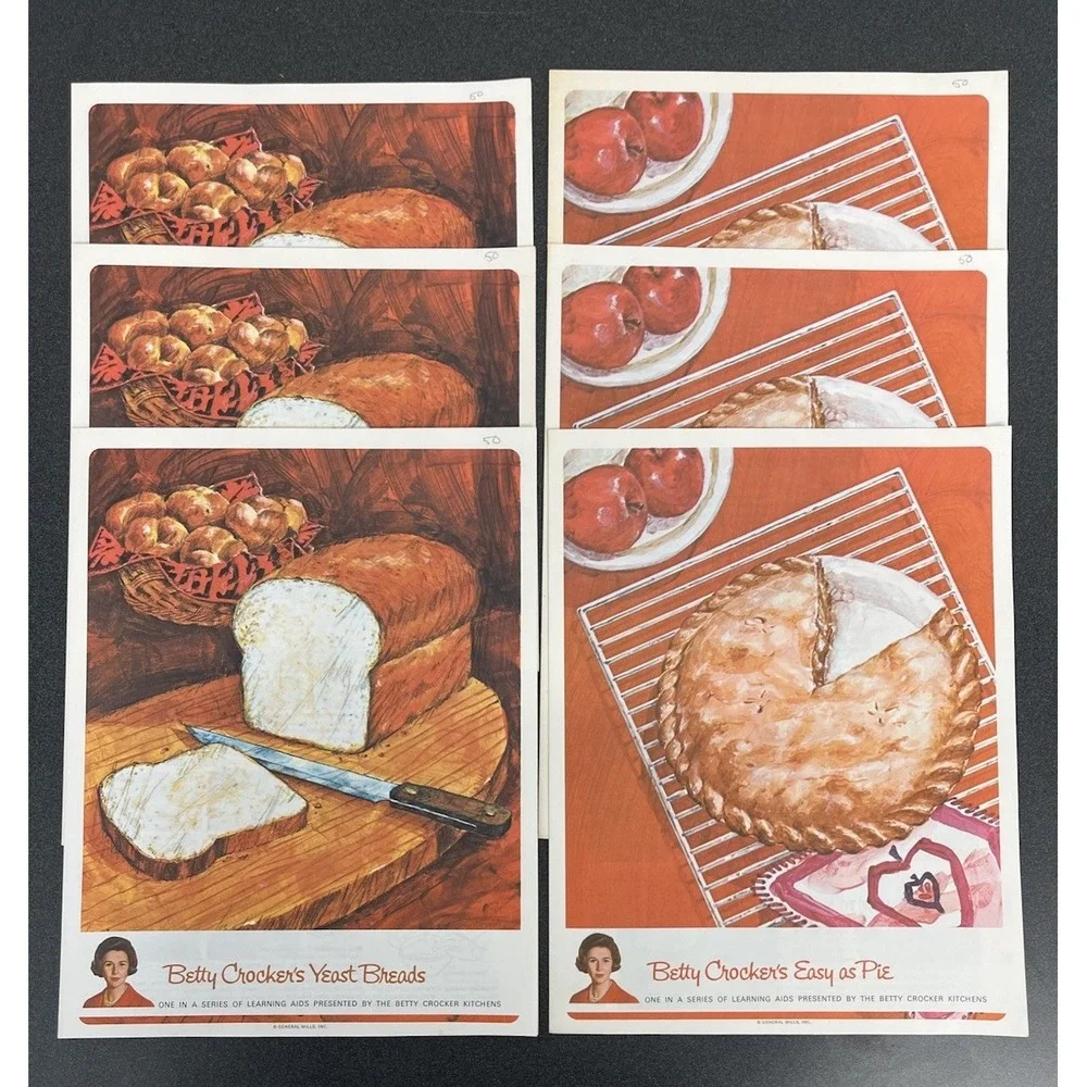 Vintage Betty Crocker's Student Learning Aids Booklets Yeast Breads Easy as Pie
